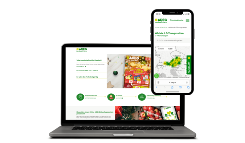 Screen MockUp ADEG am Laptop und Smartphone