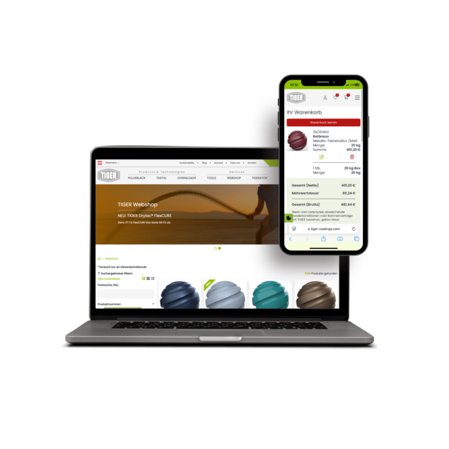 Screen MockUp Laptop Smartphone Tiger